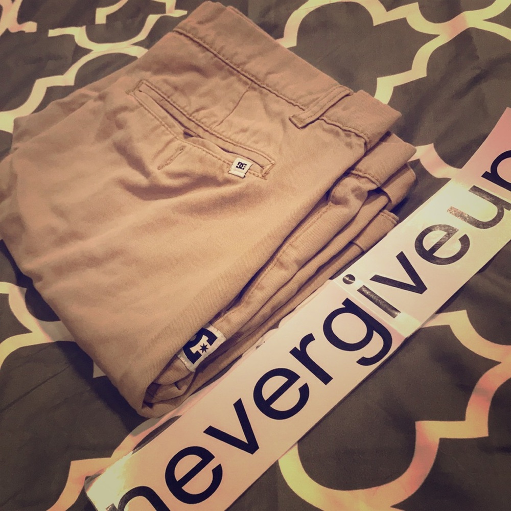 DC 10”/9” Inseam light tan/khaki shorts